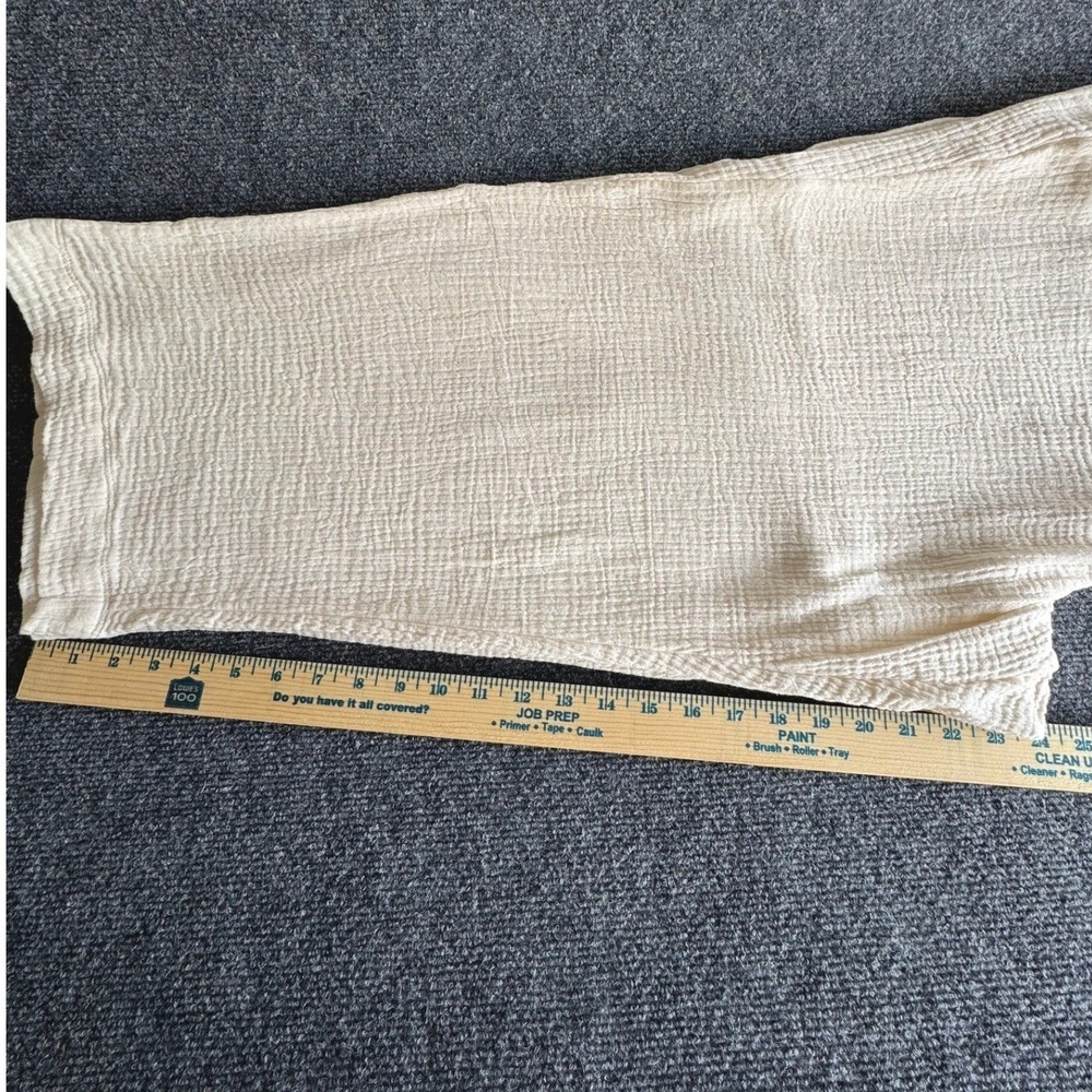 Soft Surroundings Cream Cotton Gauze Wide Leg Crop Pants 5ER85 Ivory NWT Size 3X - Picture 9 of 10